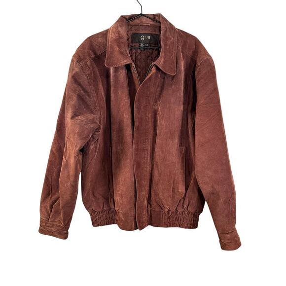 G-III Vintage Brown Leather Jacket Neutral Earthy Outdoor Gorpcore Size L